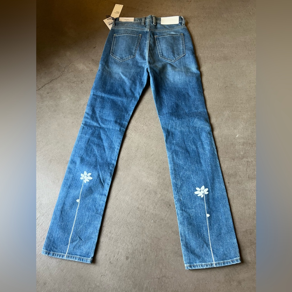 7 For All Mankind Easy Slim with flowers on back.